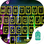 Neon Raindrops Emoji Keyboard for PC