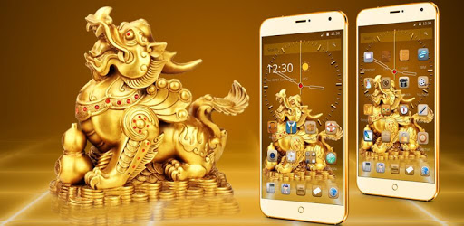 Dragon Theme Gold Unicorn PC screenshot
