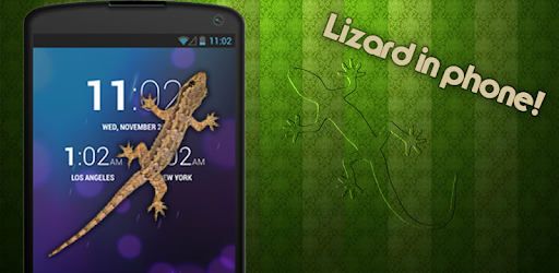 Lizard in phone PC screenshot Lizard in phone PC screenshot