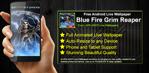 Blue Fire Grim Reaper Live Wallpaper Theme PC screenshot Blue Fire Grim Reaper Live Wallpaper Theme PC screenshot