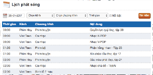 TV Online Utility - TV Channels Schedule PC screenshot