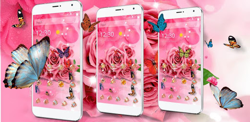 Butterfly Pink Rose Wallpaper PC screenshot Butterfly Pink Rose Wallpaper PC screenshot