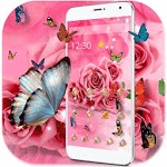 Butterfly Pink Rose Wallpaper for PC Butterfly Pink Rose Wallpaper for PC