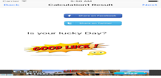 Lucky Lottery Date Calculator PC screenshot Lucky Lottery Date Calculator PC screenshot